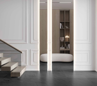 Керамогранит Laparet Englend Black carving lappato рект. (60х120х0,9) лаппатированный